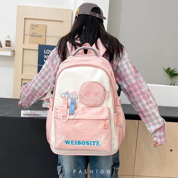 

Terjangkau Tas Ransel Sekolah Wanita / Tas Sekolah Anak Backpack Sd/Smp/Sma Kualitas Premium M0291