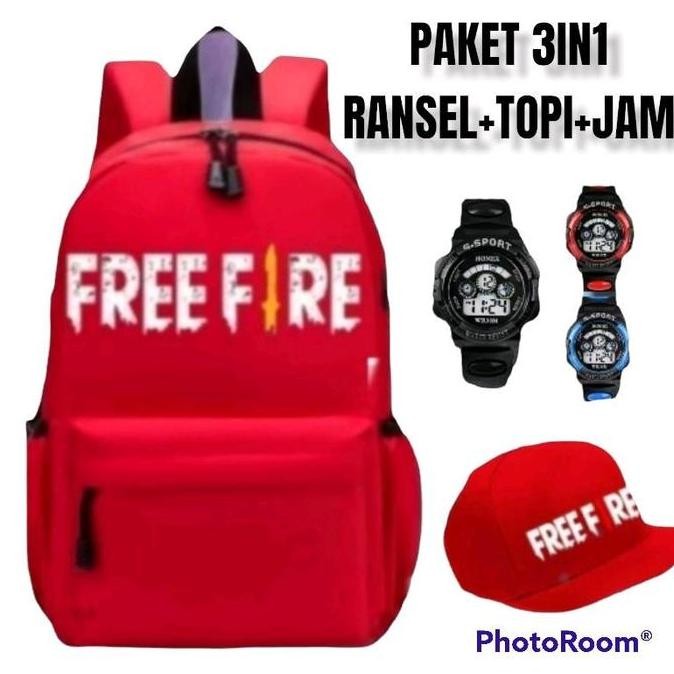 

Miliki 3In1 Tas Ransel Anak Laki Laki Topi Anak Dan Jam Tangan Tas Punggung