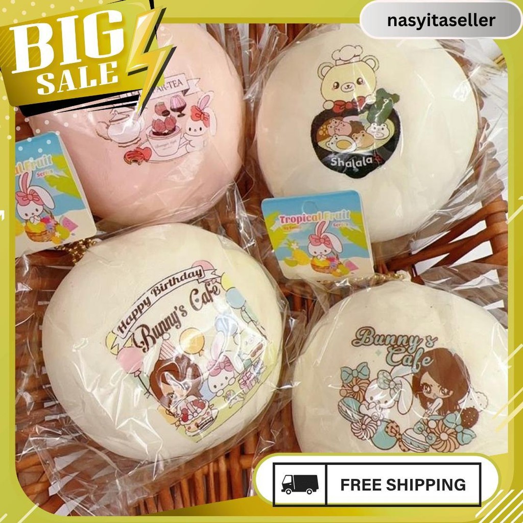 Squishy Kanahei Jumbo Steam Bun 10 Cm  Super Soft Super Slow Rising Good Quality Model Terbaru Siap 