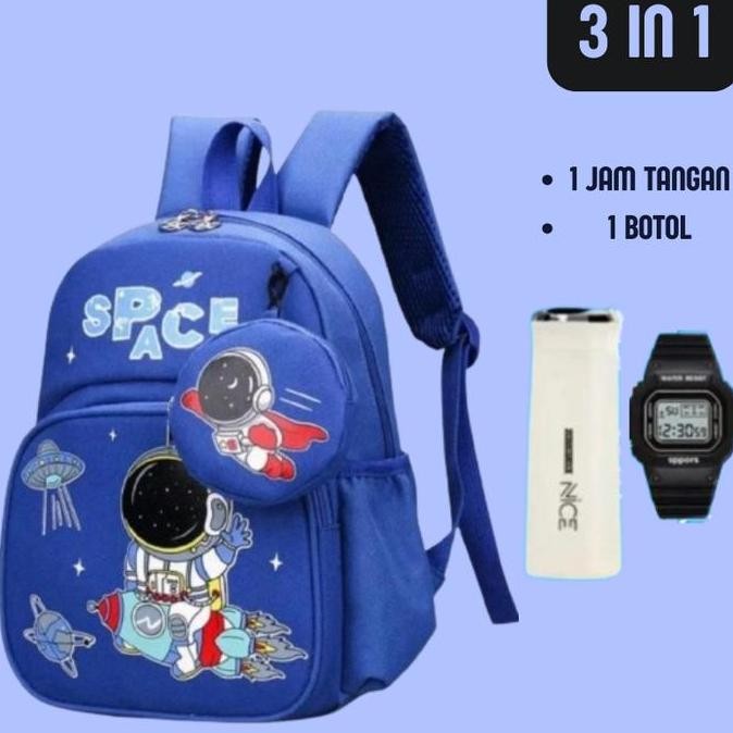 

Miliki Tas Ransel Anak Laki Laki Sekolah Paud Tk Sd Sky Astronot 4 In 1 Botol Minum Jam Tangan Cepuk / Tas Ransel Anak Laki-Laki Sekolah Paud Tk Sd Sky Astronot