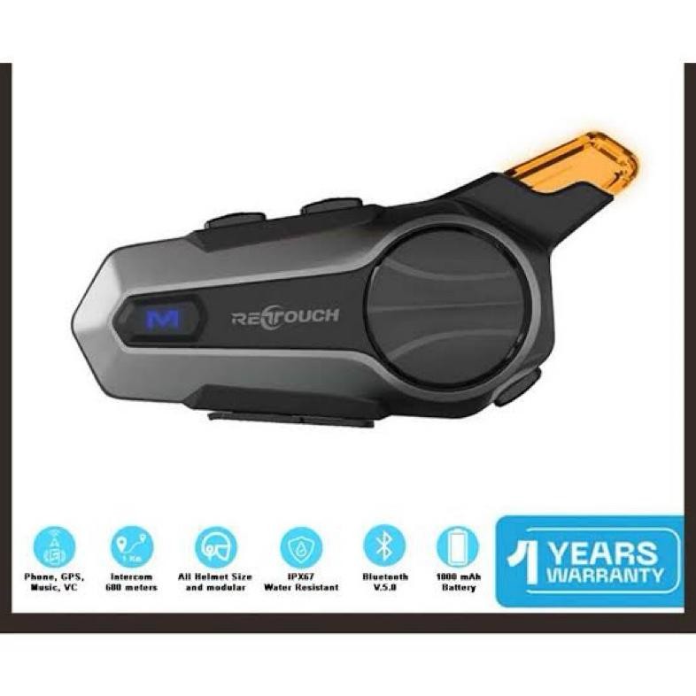 INTERCOM RETOUCH X3 | HEADSET HELM BLUETOOTH GARANSI 6 BULAN RB8
