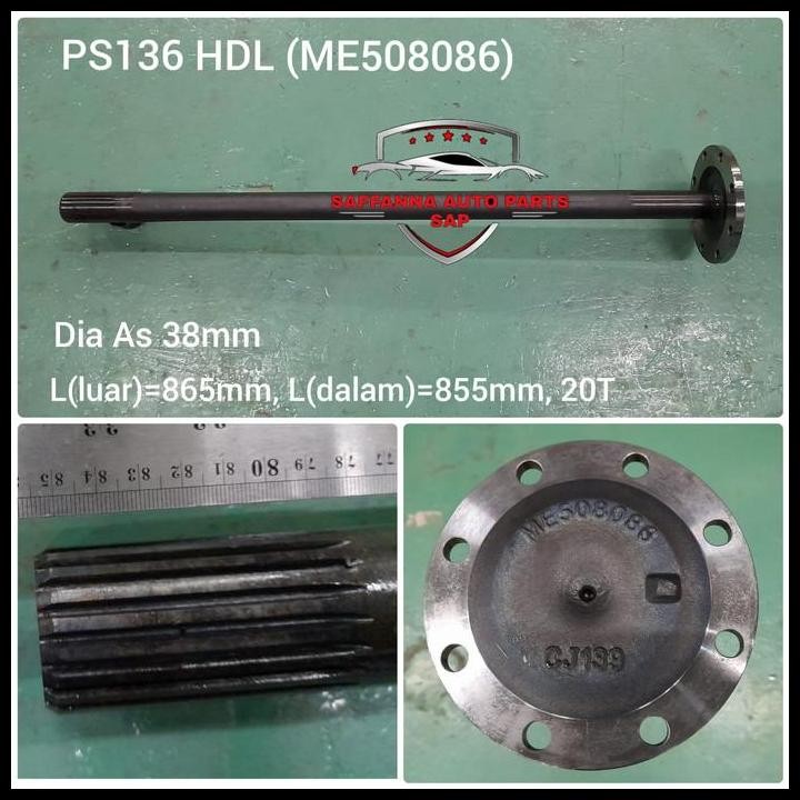 TERMURAH AS RODA BELAKANG AS PAYUNG MITSUBISHI PS136 HDL ME508086 GIGI 20T OEM 