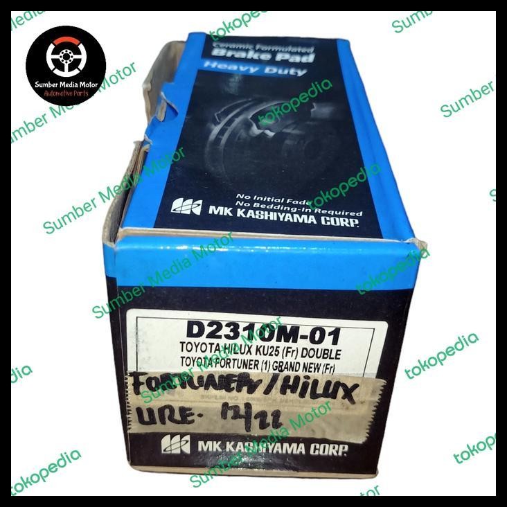 BEST DEAL MK KASHIYAMA KAMPAS REM DEPAN BRAKEPAD D2310M-01 TOYOTA FORTUNER,HILUX 