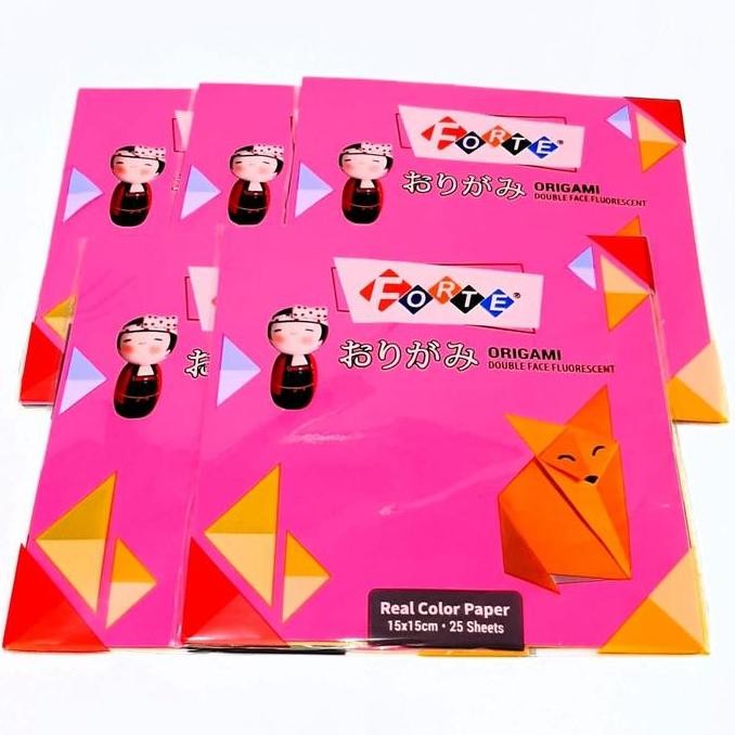 

Up Harga Grosir ( 1 Packs / 25Sheets ) Kertas Origami Paper Forte Anti Luntur 15X15Cm 7 Warna