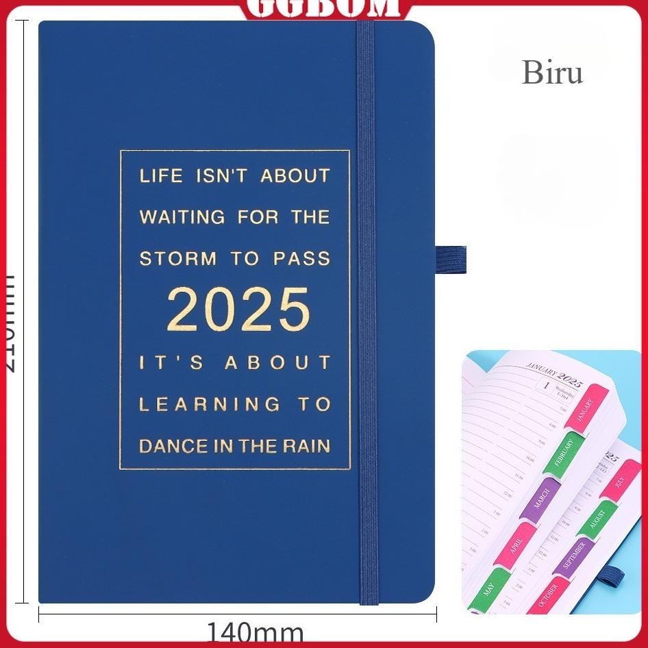 

Ready Buku Agenda Softcover Monthly Planner Notebook 304 Halaman Buku Rancangan 2025 Kulit Pu A5