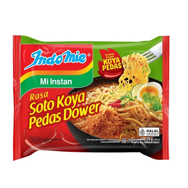 

INDOMIE SOTO KOYA PEDAS DOWER 76 GR