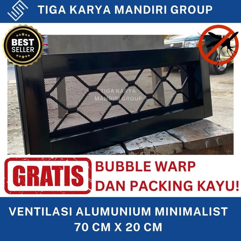 (VENTILASI KAMAR KAWAT NYAMUK ALUMUNIUM ANTI KARAT +TRALIS ANTI KARAT 70CM X 20CM/VENTILASI KAWAT NY