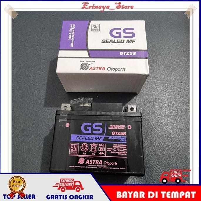 Original Aki Motor Astra Gs Gtz5S Jupiter Z Robot Salib Accu Kering Mf Ori