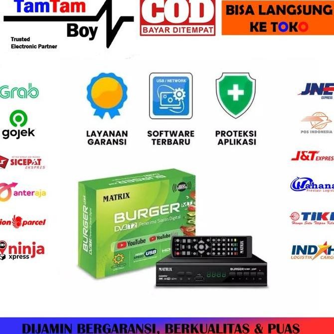 Terlaris Set Top Box Tv Digital Stb Matrix Burger Apple Hijau Dvb-T2 Dvbt2 Uhf
