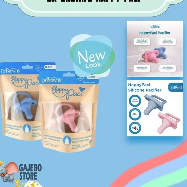Dr Browns Happy Paci Silicone Pacifier Kompeng Bayi Empeng Bayi