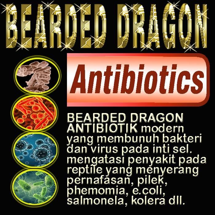 Bearded Dragon Antibiotics Suplemen Reptile Antibiotik Multivitamin Kesehatan Obat Vitamin Bd Dunner
