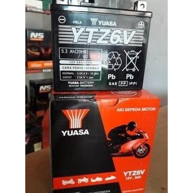 Aki Motor Honda Vario 150 Ytz6V Yuasa Accu Kering Original Ori
