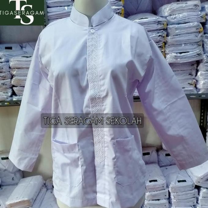 Seragam Sekolah Baju Muslim Putih Koko Sd/Smp/Sma Terlaris