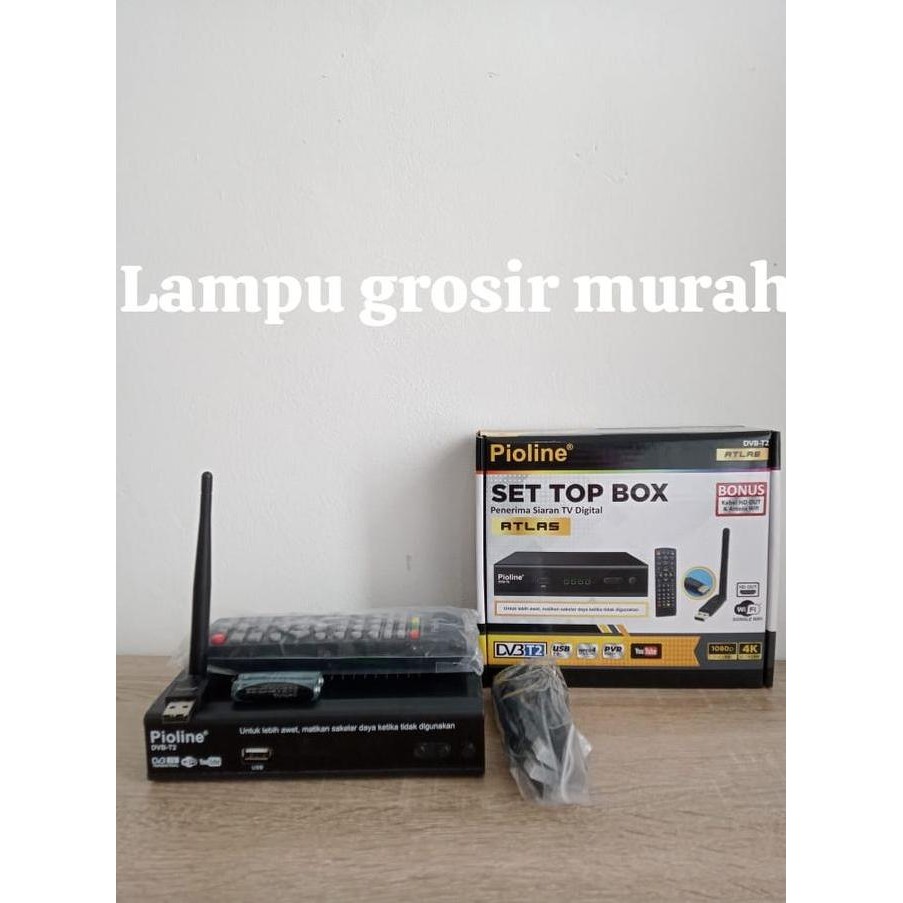 Terlaris Pioline Atlas Set Top Box + Dongle Usb + Hdmi + Rca Bagus Berkualitas