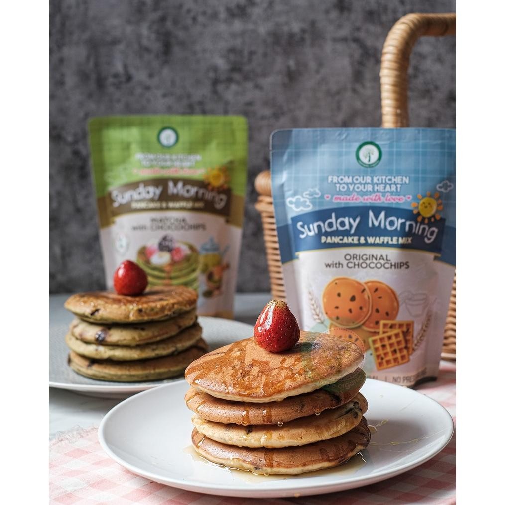

_Kecil_ Sunday Morning Pancake And Waffle Mix - Original With Chocochips 268Gr Po-132