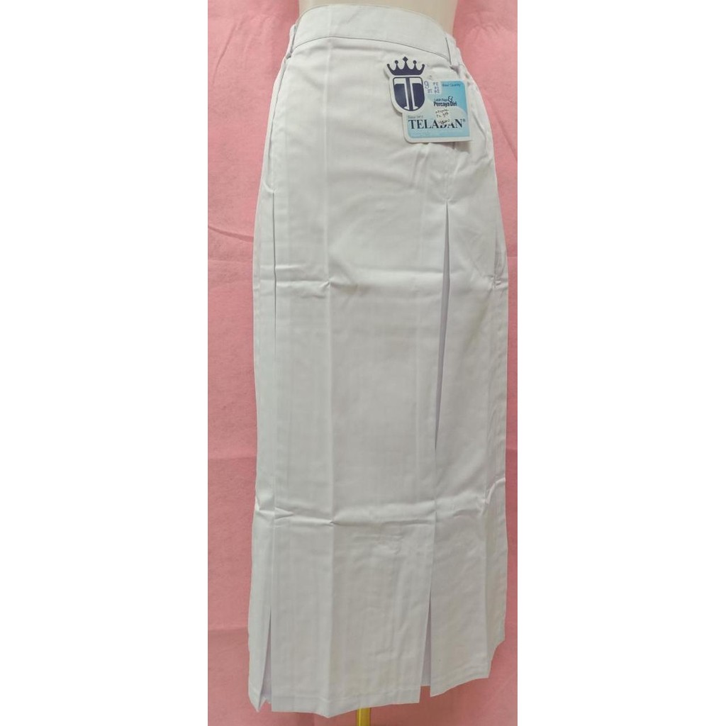 Bawahan Seragam Teladan Rok Sepan Panjang Ploi 2 - Putih Biru Smp Best Seller