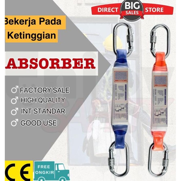 

New ENERGY ABSORBER lanyard Alloy connector paket penyangga/Sabuk pengaman