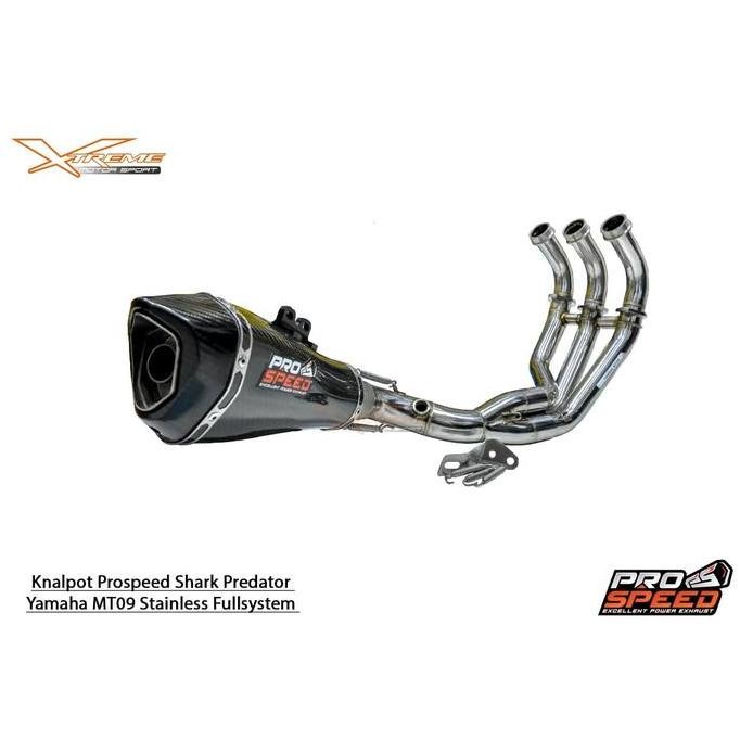 Knalpot Prospeed Shark Predator Yamaha MT09 Stainless Steel Fullsystem