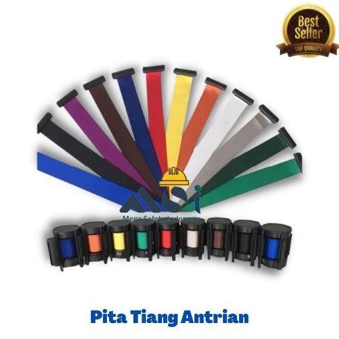 

New Kepala Pita Tiang Antrian, Pita Queue Line 3 Meter