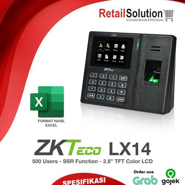 TERLARIS  Mesin Absensi Sidik Jari SSR USB - ZKTECO LX14 / LX-14 Fingerprint