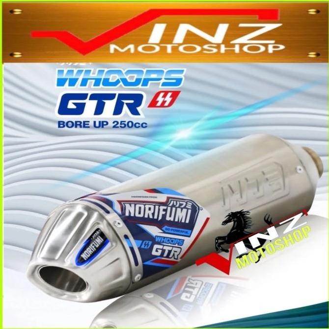 KNALPOT NORIFUMI WHOOPS GTR BORE UP KOMPETISI KLX CRF 150 WR 155 ORI
