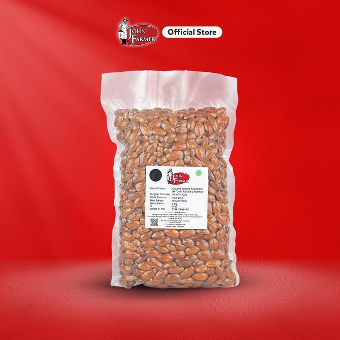 

Cri Almond Panggang - John Farmer Natural Roasted Almond 1 Kg