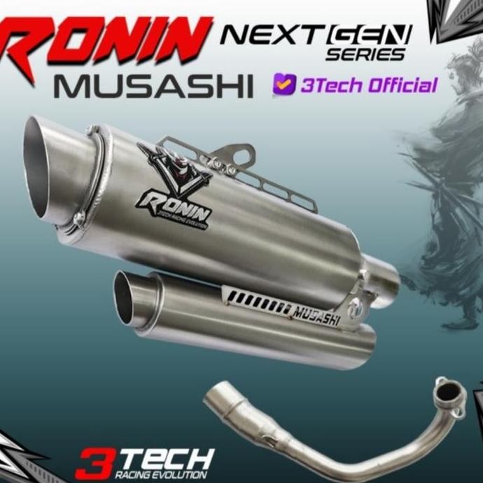KNALPOT RACING 3 SUARA 3TECH NEXTGEN RONIN MUSASHI FULLSET ORINAL