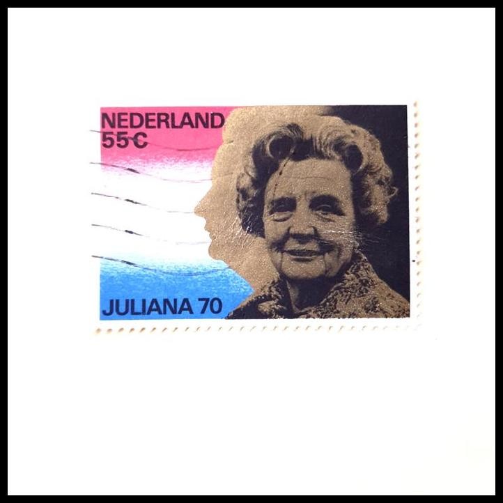 

BEST DEAL PRANGKO BELANDA/NEDERLAND 1979. RATU JULIANA BERUSIA 70 TAHUN. USED !!
