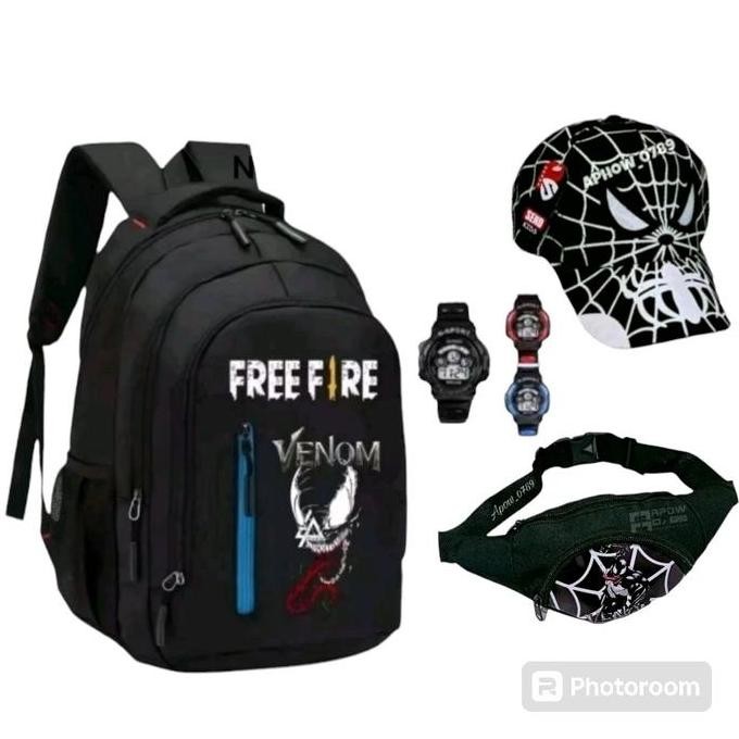 

Miliki Tas Ransel Anak Sekolah Sd Smp Bonus Jam Tangan Waistbag Dan Topi Anak