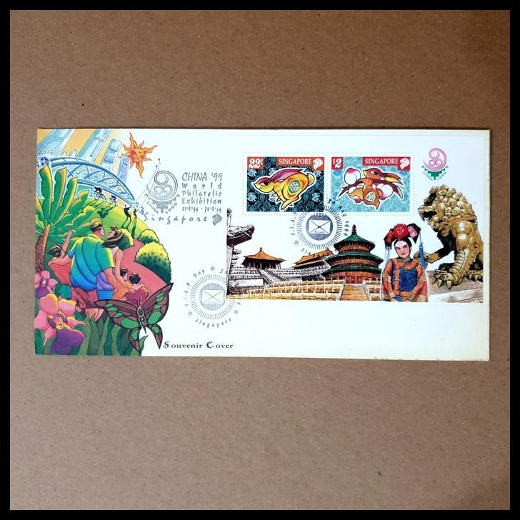 

GRATIS ONGKIR PRANGKO SINGAPORE. FDC SS TAHUN KELINCI ~ YEAR OF THE RABBIT. CHINA '99 WORLD PHILATELIC EXHIBITION !!!!!