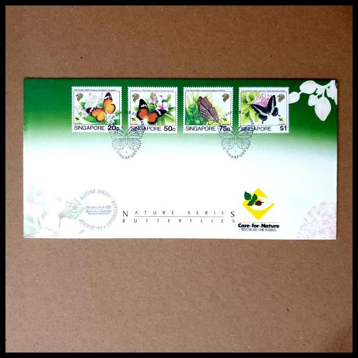 

HOT DEAL PRANGKO SINGAPORE. FDC KUPU KUPU ~ NATURAL SERIES BUTTERFLIES
