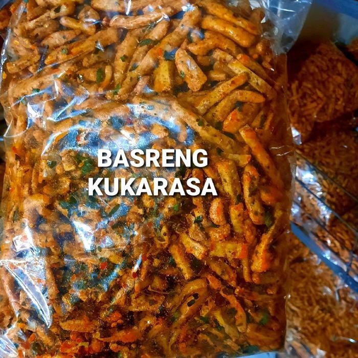 

Cri Basreng Pedas 1 Kg Extra Daun Jeruk (Kukarasa Snacks) Cemilan Snack Food