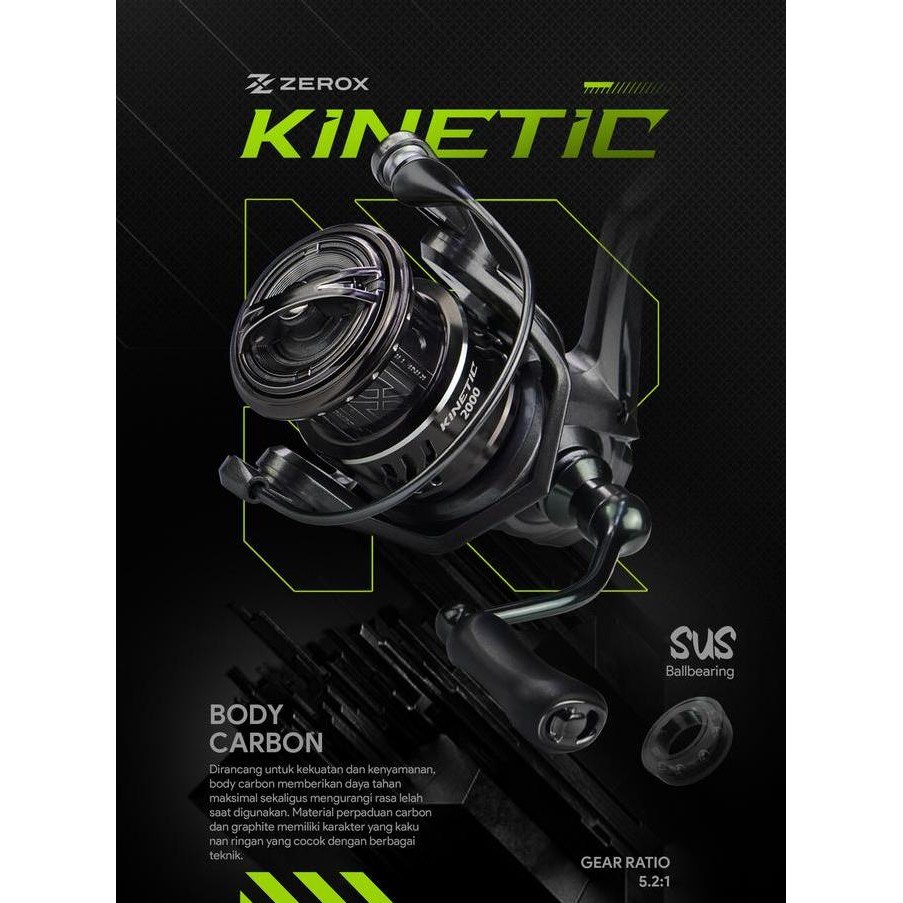 Reel Wormshaft Power Handle Zerox Kinetic