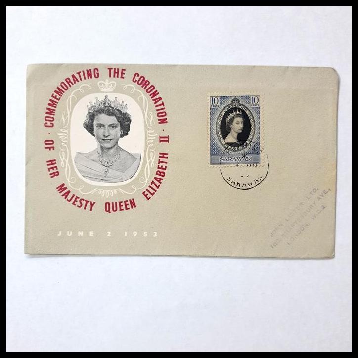 

TERMURAH PRANGKO CORONATION QUEEN ELIZABETH II 1953. FDC DARI SARAWAK