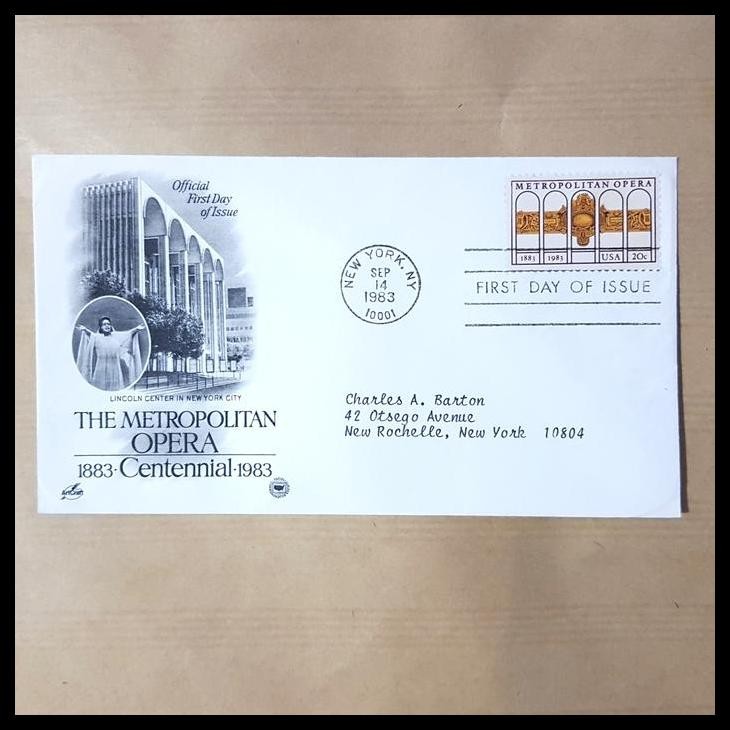 

TERMURAH PERANGKO AMERIKA FDC THE METROPOLITAN OPERA CENTENNIAL 1883-1983