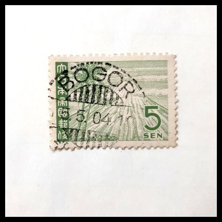 

DISKON PRANGKO PENDUDUKAN JEPANG DI JAWA 5 SEN. GUNUNG FUJIYAMA. CAP BOGOR