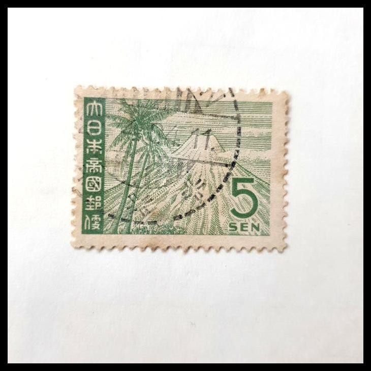 

TERBARU PRANGKO PENDUDUKAN JEPANG DI JAWA 1943. 5 SEN. GUNUNG FUJIYAMA. USED !