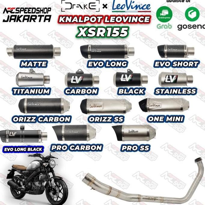 KNALPOT HEADER R9 Drake YAMAHA XSR 155 + SILENCER LEOVINCE SERIES