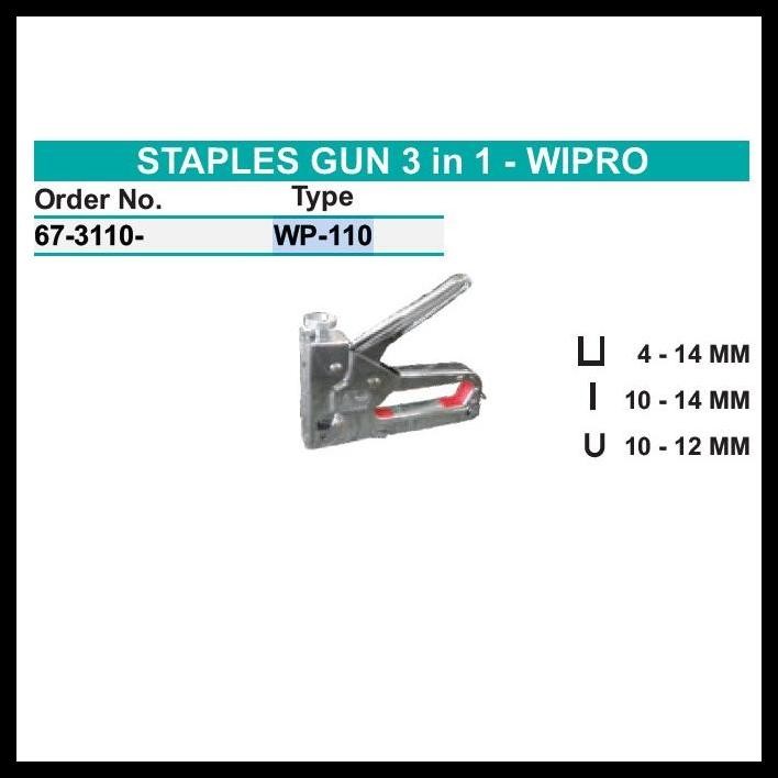 

BEST DEAL STAPLES STEPLES STAPLER GUN 3 IN 1 TEMBAK WIPRO WP-110 !!!!