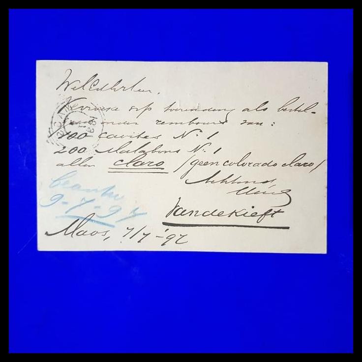 

DISKON PRANGKO/KARTUPOS ZAMAN BELANDA. 1897. DARI MAOS DIKIRIM KE SEMARANG !!!!!!