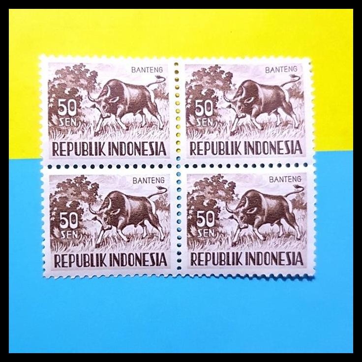 

BEST DEAL PRANGKO INDONESIA 1956. SERI FAUNA. BANTENG 50 SEN, BLOK-4 !!!!!!