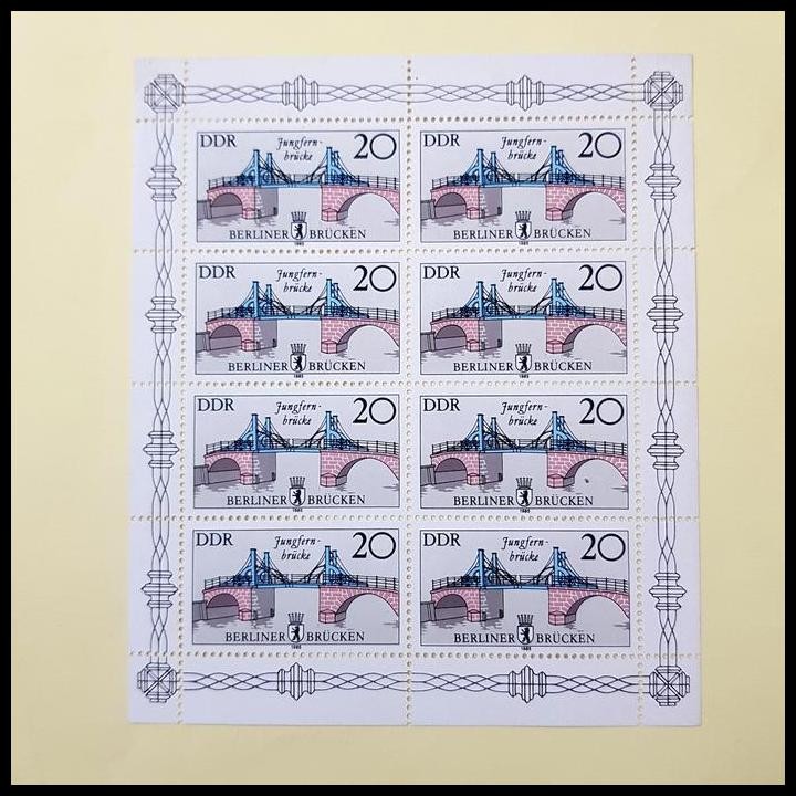 

BEST DEAL PRANGKO JERMAN DDR 1985. JEMBATAN BRIDGES BERLIN. MINISHEET !!!!!!