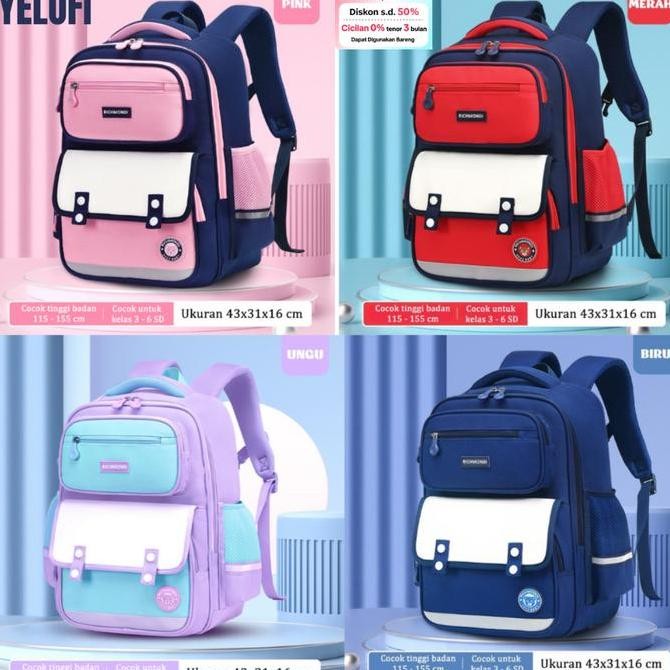 

Terjangkau Tas Sekolah Anak Tas Ransel Cewe Cowo Sekolah,Unisex Banyak Saku, Muat Banyak Barang, Anti Lecet,Kedap Air Bag Fashion Tk Sd Smp Smk Sku 0122