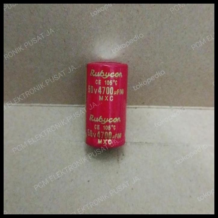 DISKON 7938 KAPASITOR ELCO 4700UF 4700 UF 50V 50VOLT 50 VOLT RUBYCON MERAH