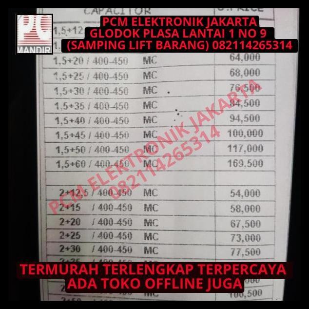 BEST DEAL KAPASITOR CAPACITOR AC 50+15 UF 450 VAC MC 50UF+15UF 400V 450V 