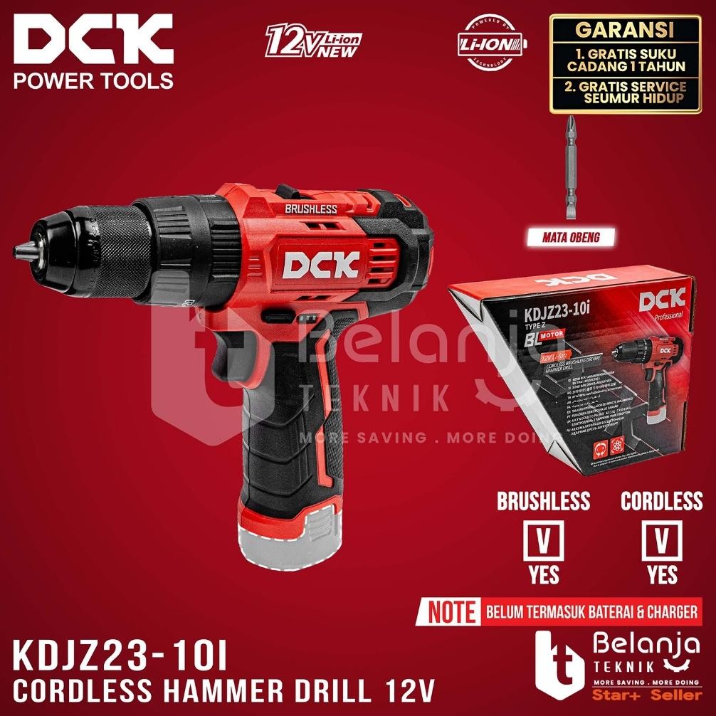 Mesin Bor Tembok Baterai DCK KDJZ23-10I Cordless Hammer Drill KDJZ 23 - 10 I