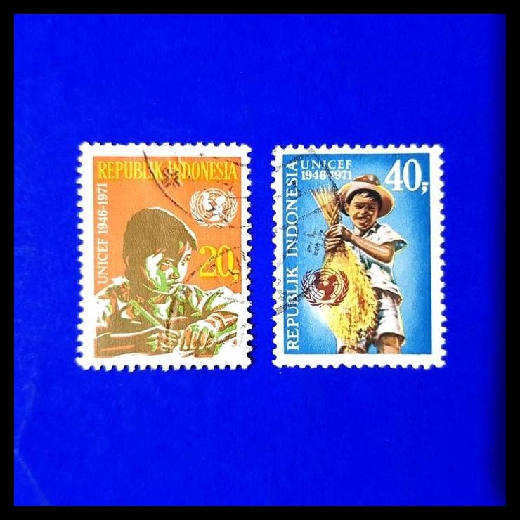 

DISKON PRANGKO INDONESIA. 1971. 25 TAHUN UNICEF. SET (2V) USED.