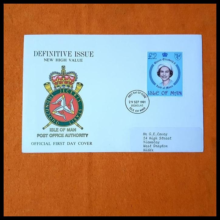 

DISKON PRANGKO QUEEN ELIZABETH II ~ LORD OF MANN. 2. FDC DARI ISLE OF MAN !!!!!!