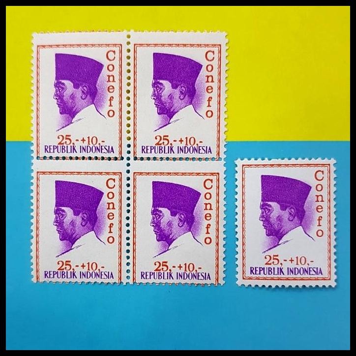 

GRATIS ONGKIR PRANGKO INDONESIA. PRESIDEN SOEKARNO. CONEFO, BLOK-4. SALAH CETAK !!!!!