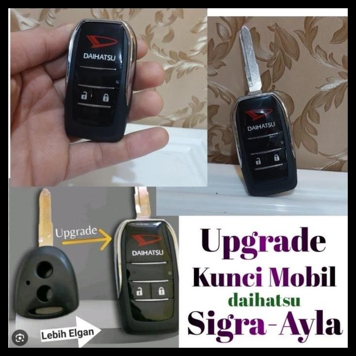 TERBARU KUNCI MOBIL DAIHATSU AYLA MODEL LIPAT KLIP KEY UPGRADE KUNCI MOBIL AYLA 